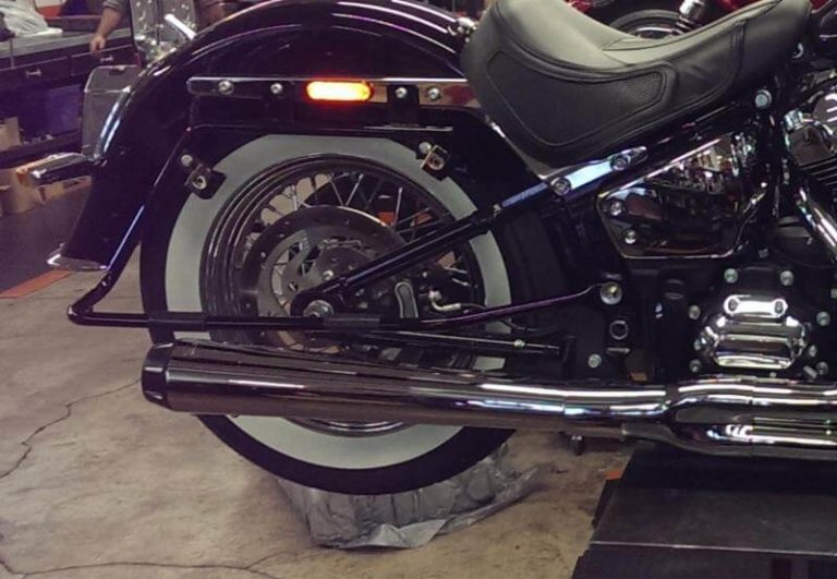 How to install Sumax saddle bag brackets on a Harley Softail in a few